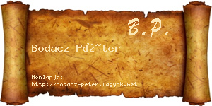 Bodacz Péter névjegykártya